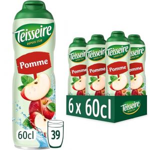 Teisseire Sirop de Pomme pour Boisson Rafra&icirc;chissante, Cocktails, Bidon Recyclable 6x60cl (THE SIROP SHOP, neuf)