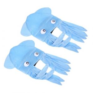 ibasenice Lot de 2 Chapeaux Pieuvre Bleus Originaux en Tissu Doux pour Adultes et Gar&ccedil;on et Filles Accessoires de D&eacute;guisement Fantaisie pour F&ecirc;tes D&rsquo;Anniversaire Halloween et &Eacute;v&eacute;nements (Yunfan YBJ, neuf)