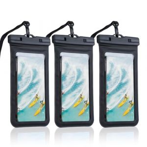 Arvoni 3 Pi&egrave;ces Pochette &Eacute;tanche Smartphone, IPX8 Coque Waterproof avec Lani&egrave;re, Housse &Eacute;tanche T&eacute;l&eacute;phone Portable pour iPhone, Samsung, Smartphone Jusqu&rsquo;&agrave; 7.2 Pouces, Noir (XingJiaHongSheng, neuf)
