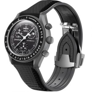 REBANDACE Bracelet de rechange incurv&eacute; pour montre Omega x Swatch MoonSwatch 20 mm, boucle pliable compatible Omega X, Swatch (SANBUTC, neuf)