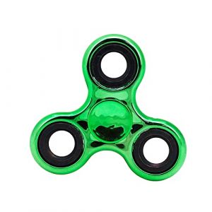 Toyland&reg; Fidget Hand Spinner - Soulagement du Stress et de l'anxi&eacute;t&eacute; - Couleurs Assorties (Anneaux Verts et Noirs m&eacute;talliques) (Toyland&reg;, neuf)