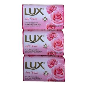 LUX Lot de 3 savons doux au toucher Rose française (Hawk Media Labs, neuf)