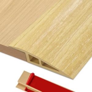 BOYIFEIJIE Barre de Seuil Rattrapage de Niveau, 2M x 7cm Barre de Seuil Multiniveau Adhesive PVC, Seuil de Porte Rattrapage Niveau pour Hauteur du Seuil 15mm ~ 20mm (Chêne Clair) (Baiyirich, neuf)