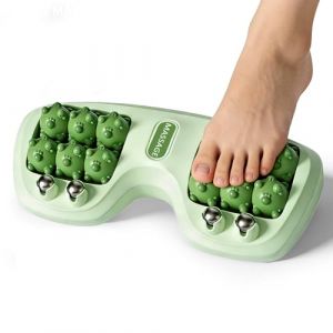 Rouleau Massage Pied,Masseur Pieds Double Taille,Portable Rouleau De Massage Plantaire Inclus Sch&eacute;ma R&eacute;flexologie Plantaire,Id&eacute;al pour Pieds Raides,Yoga,Sports (Vert) (shangyushangwu, neuf)