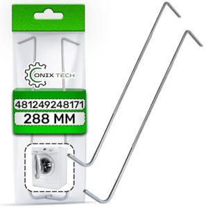 Couvercle Charnière Ressort 288 mm pour Lave Linge à Chargement par le Haut avec Code Original 481249248171 C00309408 C00318211 pour Whirlpool pour Indesit - Garantie de 5 Ans - ONIX TECH (ONIX TECH, neuf)
