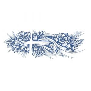 5 PCS Temporary Tattoos Autocollants De Tatouage À Base De Plantes Croix Rose Jambe Femme Sexy Tatouage Imperméable Ne Peut Pas Être Lavé (weishurongshaomao, neuf)
