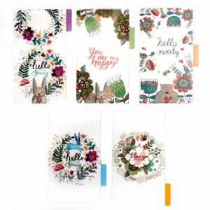 Onglets d'index pour A5 / A6 6 trous couverture anneau rond vue classeur dossier de fichiers feuilles mobiles protecteurs de couverture de reliure (Divider Animal, A5/21cm*15cm/8.5 Inch) (SHSQDZ, neuf)