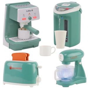 Accessoire Dinette Enfant - Electromenager Cuisine Enfants avec Cafeti&egrave;re, Mixer, Distributeur d'eau Intelligent, Grille-Pain - Cafeti&egrave;re D&icirc;nette Jouet, Ustensiles de Cuisine pour Enfants de 3+ Ans (suncitykids, neuf)