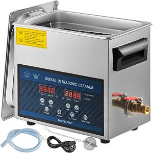 VEVOR Nettoyeur à Ultrasons 6L Nettoyeur à Ultrasons Professionnel à Double Fréquence 28/40KHZ Appareil de Nettoyage Ultrasonique avec Cuve en Acier Inoxydable pour Bijoux Lunettes Montre Dentier (New Clear VEVOR, neuf)