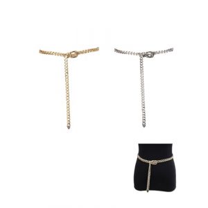 KGDUYC 2 Pièces Ceinture Chaîne pour Femme - Ceinture Chaîne en Métal Ceinture Réglable, Ceinture Maigre, Jupe Ceinture pour Femme, Ceinture Chaîne pour Femme, Or/Argent (Qertyias OÜ, neuf)
