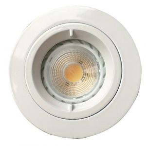 SPOT A ENCASTRER FIXE BLANC IP65 BBC-RT2012, POUR LAINE DE VERRE DÉROULÉE, POUR LAMPE 230V GU10 NON INCLUSE (PRONETELEC, neuf)