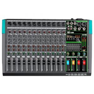 Depusheng PA12 Console de mixage audio professionnelle Console d'harmonie Interface système 12 canaux USB Bluetooth MP3 Entrée d'ordinateur Alimentation fantôme 48 V Effet de réverbération 99 intégré (MRAUDIO, neuf)