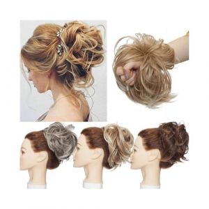 Chignon Perruque Cheveux Messy Chignon Poil Cheveux Pi&egrave;ce Ondul&eacute;e Boucl&eacute;s Volants Chignon Chignon &Eacute;lastique Chignon Cheveux Chignon pour Femmes(30T4) (linjie20248, neuf)