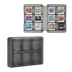 kwmobile Boite rangement cartes de jeux compatible avec Nintendo 3DS - Étui cartouches jeu vidéo avec 28 compartiments - noir (SX-Commerce, neuf)