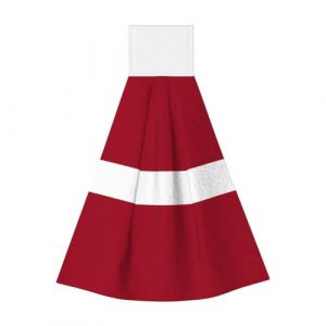 Lingettes absorbantes en velours corail Drapeau de Lettonie – Serviettes à suspendre pour cuisine, salle de bain, camping, extérieur et plus encore (gaunjuhaodianpu, neuf)