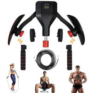 Thigh Trainer Pelvic, Appareil de Musculation des Cuisses avec Corde à Sauter,0-50kg Résistance Réglable, Comptage Intelligent, Plancher Pelvien Exerciseur, Appareil d'entraînement Multifonction (shubanYuHong, neuf)