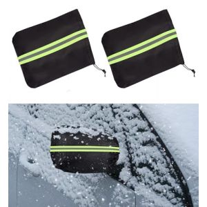 2 Pi&egrave;ces Voiture C&ocirc;t&eacute; Miroir Neige, Housse par Temps Froid, Protection Lat&eacute;ral R&eacute;troviseur, Couverture de Vue Arri&egrave;re Ext&eacute;rieure (Sam7Ting, neuf)