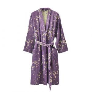 PRINCESS BRIDE Robe en mousseline de coton et jacquard style Yukata japonais, chemise de nuit douce, peignoir, chemise de nuit, ensemble de pyjama respirant pour femmes, L (PRINCESS BRIDE, neuf)