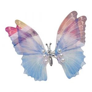 Clips pour cheveux longs papillon volant épingle à cheveux papillon scintillant pinces à cheveux femmes mignon en alliage papillon volant épingle à cheveux épingle à cheveux strass cristal épingle à (Peppering, neuf)