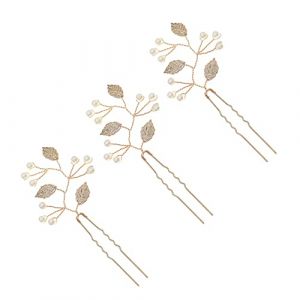 Healvian 3 Pièces Épingle À Cheveux En Forme De U Coiffure À La Mode Épingle À Cheveux Perle Pince À Cheveux Perle Pinces À Cheveux En U De Mariage Pince À Cheveux De Mariée Barrettes À (Le Sengyu, neuf)