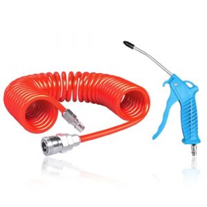 Soufflette à Air Comprimé, Pistolet de Soufflage d'air avec Tuyau Air Comprimé de 3 Mètres, Kit de nettoyage de pistolet à air pour camion avec connecteur, pour Camion, Fourgonnette, Camion Lourd (Thuranda OÜ, neuf)