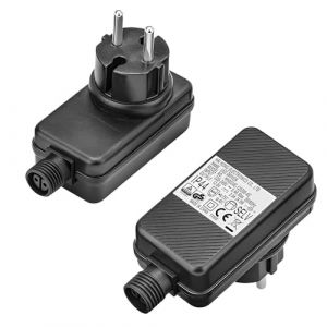 KUWUNG 2 Pièces Transformateur 220V 12V, IP44 étanche Alimentation 12V, 2A Adaptateur Secteur, Transformateur Led pour éclairage de Noël, Guirlande Lumineuse (KUWUNG, neuf)