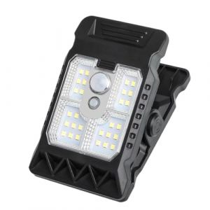 Zyntora Lampe Solaire &Agrave; Pince - Lampe &Eacute;tanche 400 MAh Avec D&eacute;tecteur De Mouvement | 300lm Petit &Eacute;clairage De S&eacute;curit&eacute; | Pour Balcon, Jardin, Camping, Terrasse, &Eacute;tanches, Rechargeables, Sans Fil (garray, neuf)