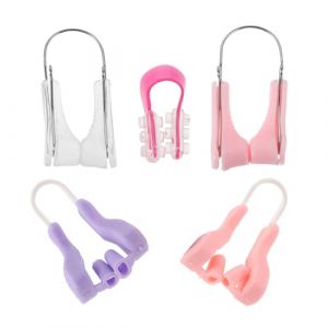 Gogogmee Lot de 5 Pinces-Nez Invisibles en Silicone pour Affiner le Pont du Nez Correcteur Nasal Discret Jour et Nuit Clips de Beaut&eacute; Multifonctions pour Am&eacute;lioration Respiratoire et (Kolding Luo, neuf)