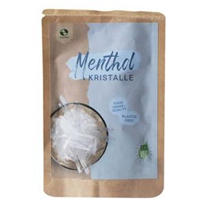 SudoreWell&reg; Cristaux menthol de qualit&eacute; alimentaire 100 % pure huile de menthe dans un sac en papier kraft (plastique gratuit) 10 g (MaReBa24 GmbH, neuf)