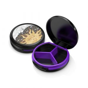 Serfeymi Petit pilulier portable &agrave; 3 compartiments pour poche de sac &agrave; main, mini pilulier de voyage compact &ndash; Convient pour les m&eacute;dicaments, les vitamines, l'huile de poisson, les compl&eacute;ments &ndash; Noir (Serfeymi, neuf)