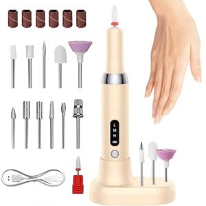 Lime à ongles électrique – Perceuse à ongles sans fil 3 modes, machine électrique de soin des ongles sans fil | Machine électrique de perceuse à ongles de lime à ongles avec 12 forets, Machine portati (zilent, neuf)