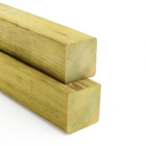 Gartenwelt Riegelsberger Cl&ocirc;ture en bois de pin impr&eacute;gn&eacute; de qualit&eacute; sup&eacute;rieure - Poteaux en bois de construction lisse sur les 4 c&ocirc;t&eacute;s - 70 x 70 mm - Hauteur : 120 cm (Holzmarkt Riegelsberger, neuf)