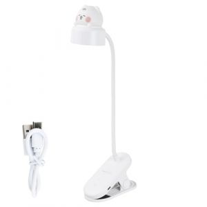 Litinliv Lampe de Lecture &agrave; Pince Rechargeable USB, 3 Niveaux de Luminosit&eacute; Chevet Lampe de Bureau &agrave; LED 500mAh, Flexible &Agrave; 360&deg;Lampe Clips, Lampe de Lecture &agrave; Pince pour Lire et Travailler (Chat) (Zbuddhism, neuf)