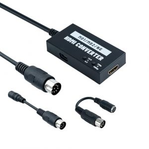 Mcbazel Adaptateur HDMI sans couture pour Mega Drive/NEOGEO pour HDTV, Convertisseur vidéo multifonction 4:3/16:9, 720P/1080P pour Mega Drive 1/Mega Drive 2/NEOGEO (TransChased, neuf)