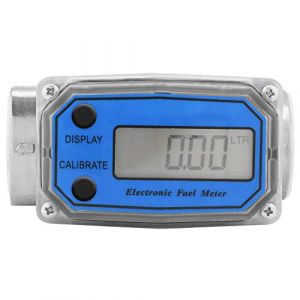 Débitmètre de Carburant - Eau Turbine Numérique Compteur de Carburant Diesel Essence Carburant Débitmètre 15-120L / min 1" NPT (Couleur : Bleu) (Samfox, neuf)