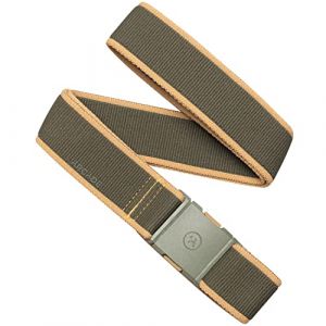 Arcade Ceinture Carto A2 Extensible Élastique Ceinture : Résistant Élastique Toile, sans Métal Voyage Adapté Boucle - Ivoire Vert Sable, Taille Unique (Arcade Belts Europe, neuf)