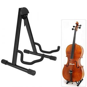 Support Violoncelle Pliable, Guitare Tr&eacute;pied Violoncelle Support de Guitare A-Frame Stable et Portable, Support de Violon Universel en M&eacute;tal pour Instrument de Musique, Noir, 35,5 * 30,5 * 40 cm (Deelair, neuf)