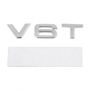 Areyourshop V6T Emblème Badge pour Audi A1 A3 A4 A5 A6 A7 Q3 Q5 Q7 S6 S7 S8 S4 SQ5 Chrome (Flymotor-EU, neuf)
