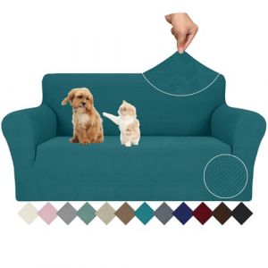 Ystyle Extensible Housse Canapé 2 Places, Universelle Housse De Canapé avec Accoudoirs, Housse Protection Canapém, Sofa Cover Antidérapante, Couvre Canapé pour Chiens Chats Animaux, Vert Foncé (YSTYLE HOME, neuf)