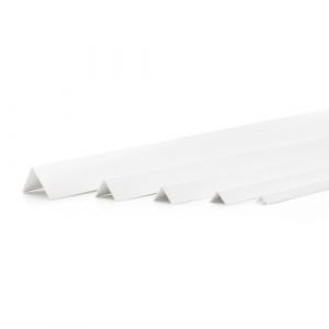 DQ-PP Profil angle - Dimensions : 10 x 10 mm - Longueur : 2 m (1 x 2 m) - Couleur : blanc - Mat&eacute;riau : PVC - Corni&egrave;re en plastique - Protection des bords - Profil&eacute; mural (dq-pp, neuf)