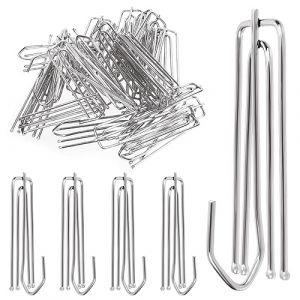 Swpeet 30Pcs Silber Edelstahl Vorhang Pleat Haken,Drapierung Haken und Pin Crochets &agrave; Plis pour Rideaux en Acier Inoxydable argent&eacute;, Crochets et &eacute;pingles pour Rideaux pliss&eacute;s, Crochets &agrave; Plis &agrave; (swpeet, neuf)
