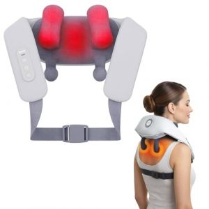 Masseurs Shiatsu pour le cou et le dos avec chaleur, 150 minutes d'utilisation, 4 modes et t&ecirc;te de massage r&eacute;glable, p&eacute;trin &eacute;lectrique 3D des tissus profonds pour &eacute;paules, jambes, douleurs musculaires (Pinyeehealth, neuf)