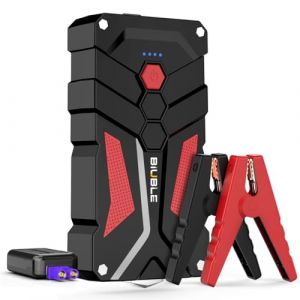 BIUBLE Booster Batterie Voiture 4000A, 12800mAh Démarreur de Voiture(Jusqu'à 7.0L Essence ou 5.5L Gazole), 12V Jump Starter avec Pinces de Sûreté Intelligentes, Lampe à LED, Marteau de Sécurité (BIUBLE.EU.STORE, neuf)