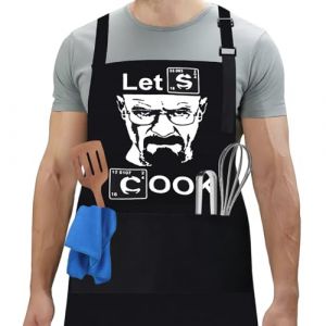 flintronic Tablier de Cuisine, Tablier Personnalis&eacute; pour Homme Femme, Tabliers Barbecue &Eacute;tanche avec Poches, Tabliers Cuisine Humour RigoloR&eacute;glable, pour Barbecue F&ecirc;te, F&ecirc;te des P&egrave;res, Anniversaire (flintronic, neuf)