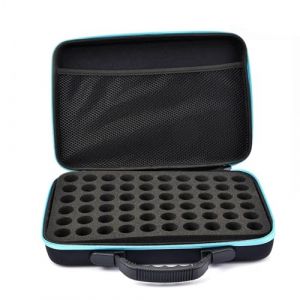 Boîte Huile Essentielle, 60 Trous Boîte De Rangement pour Huiles Essentielles 10ml 15ml, Antichoc Étui De Transport D'huile Essentielle, Organisateur De Vernis À Ongles/Huile Essentielle (wulea, neuf)