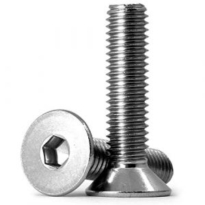 M8 x 60mm 8 pièces vis à tête fraisée à tête plate pour clé Allen acier inoxydable 304,à six pans creux (KONGKI-FR, neuf)