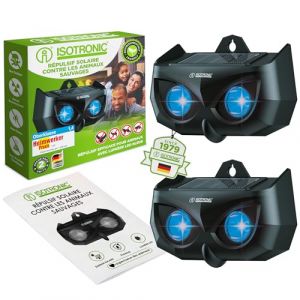 ISOTRONIC R&eacute;pulsif solaire pour animaux avec lumi&egrave;re bleue | Contre les animaux sauvages tels que les ratons laveurs, les chevreuils, les renards, les sangliers, etc. - R&eacute;pulsif efficace contre les (Internetz24, neuf)