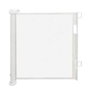 Barriere de Securite Enfant Barriere de Securite Chien Escalier pour Chien- Barriere de Securite Enroulable pour Escaliers,86 * 180cm - Blanc (Willanmd, neuf)