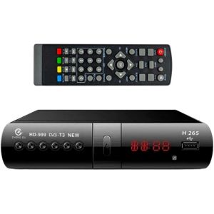 SQUADO Décodeur numérique terrestre DVBT-2 H.265 HEVC-10 FULL HD HDMI/SCART USB LAN avec écran télécommande (Lunexa Group, neuf)