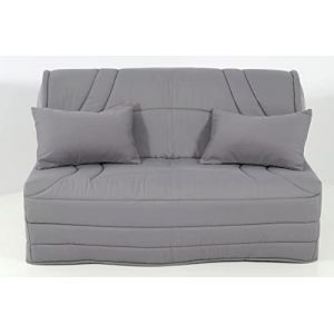 H&eacute;v&eacute;a S&eacute;lection Housse pour BZ 140x190 matelass&eacute;e Gris Acier XL (pour Matelas de 14 &agrave; 15 cm) (H&eacute;v&eacute;a S&eacute;lection, neuf)